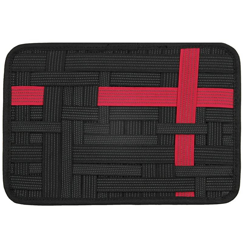 Cable Electronics Organizer Roll-Up Pouch Bags Travel Accessories Case for Cords Cosmetic Brush Portable Electronics Data Line Bag 8.66' X 7'