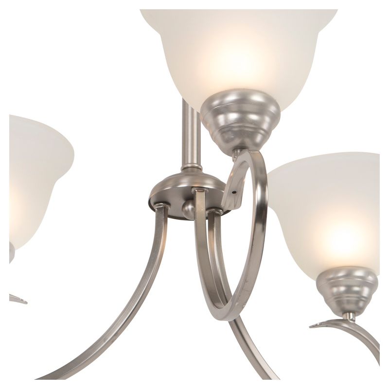 Yosemite Three Lights Chandelier Satin Nickel