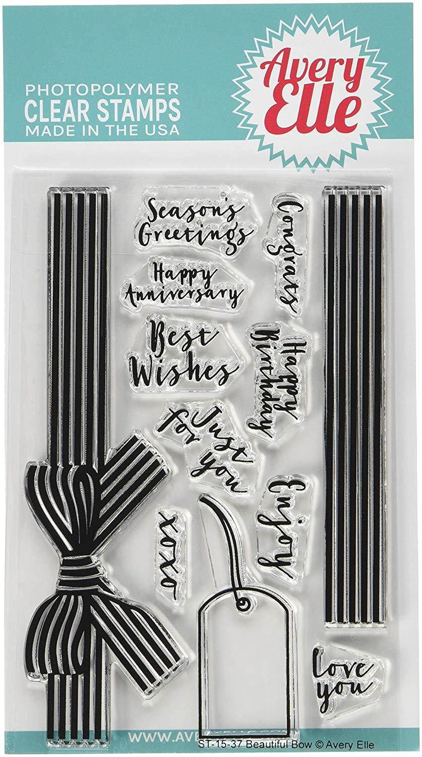 Avery Elle Beautiful Bow Clear Stamp Set, 4"X6"