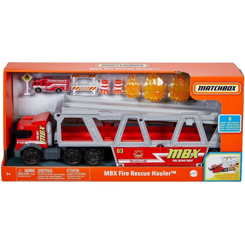 Matchbox Fire Rescue Hauler Playset