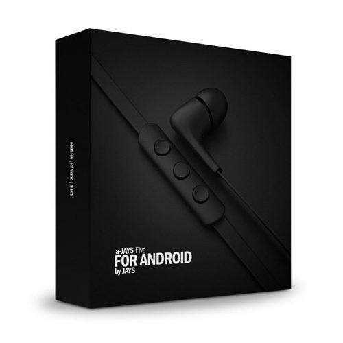 Jays a-JAYS Five Android In-Ear Noise Isolating Earphones, Black #T00093