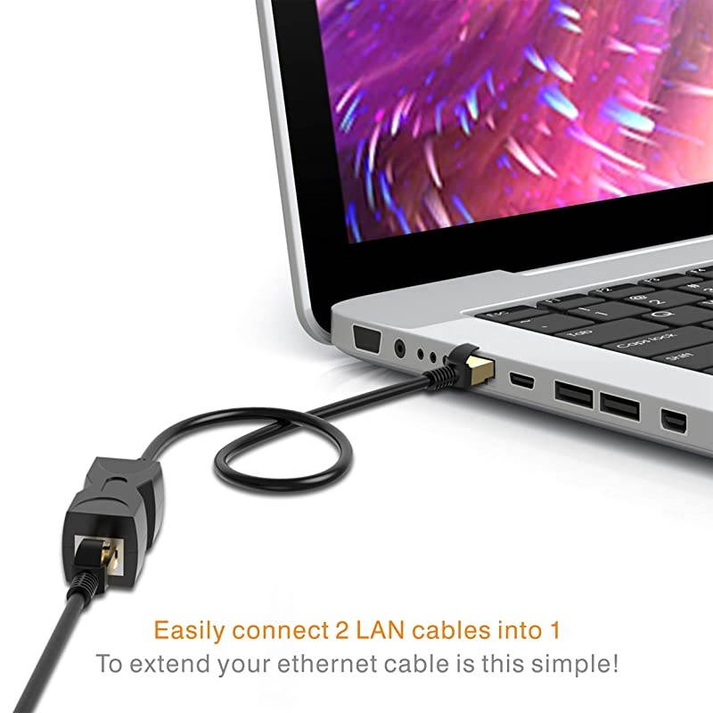 RJ45 CouplerEthernet Coupler 5 Pack in Line Coupler Cat7 Cat6 Cat5e Ethernet Cable Extender Adapter Female to Female