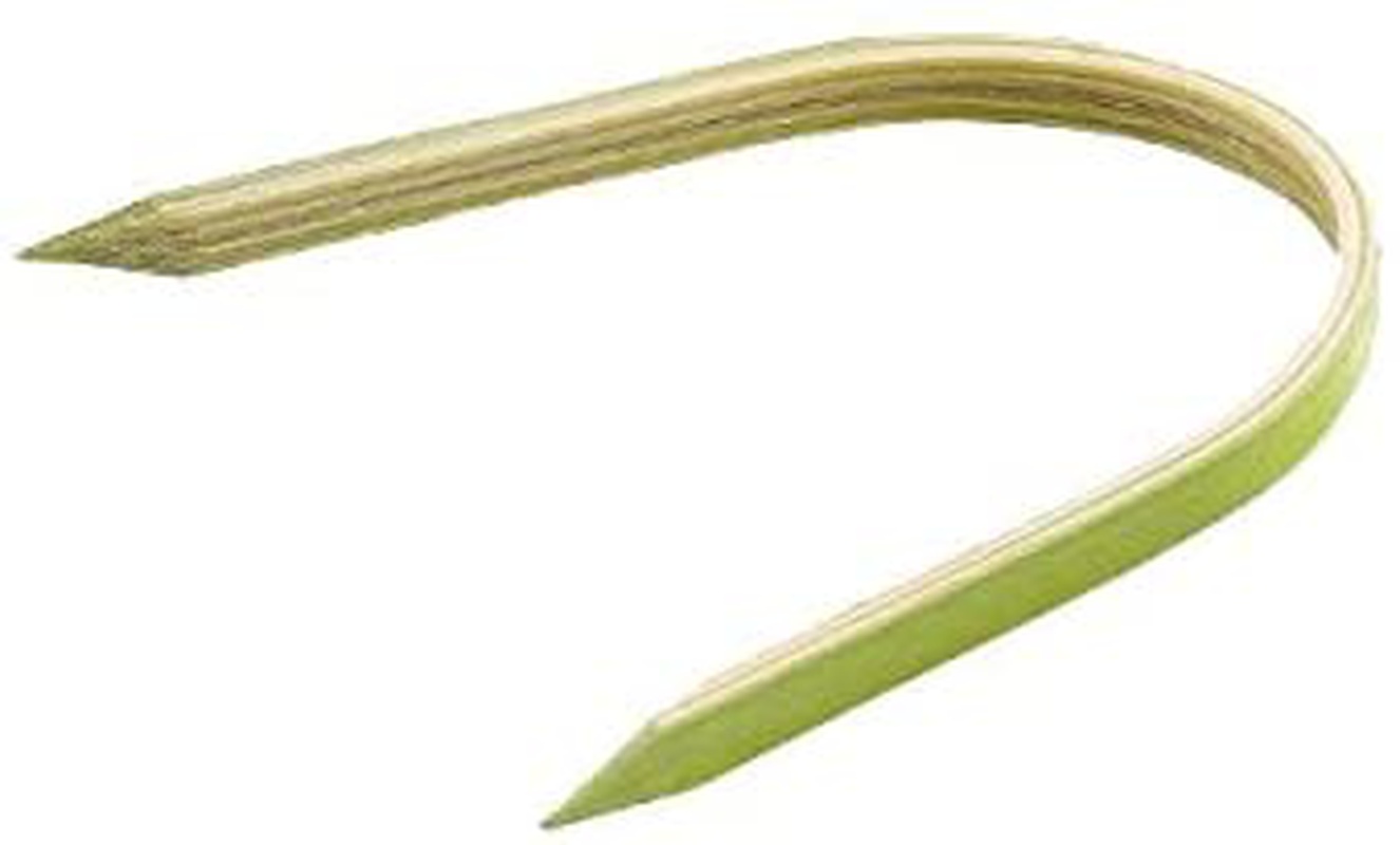 Bamboo U Shaped Pick Skewer (Case of 100), Packnwood - Biodegradable Wood Skewer Sticks for Appetizers, Drinks (1") PK209BBUBI