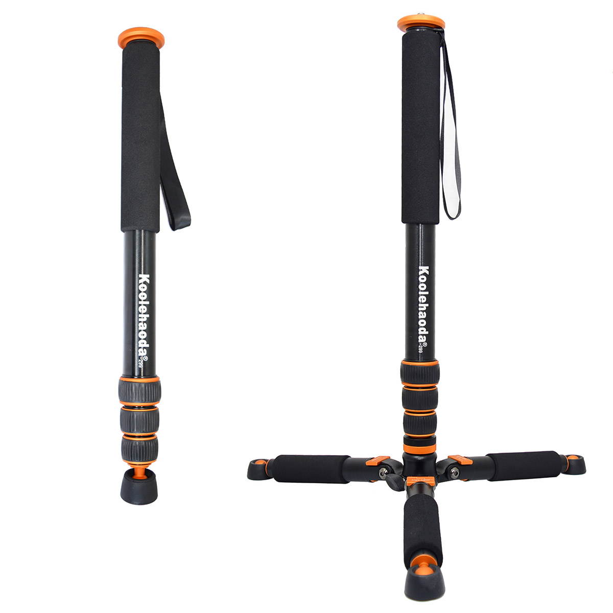 Koolehaoda 66.5"- 4 Section Video camera Tripod Monopod & Folding Three Feet Support,(CNC manufacturing process)