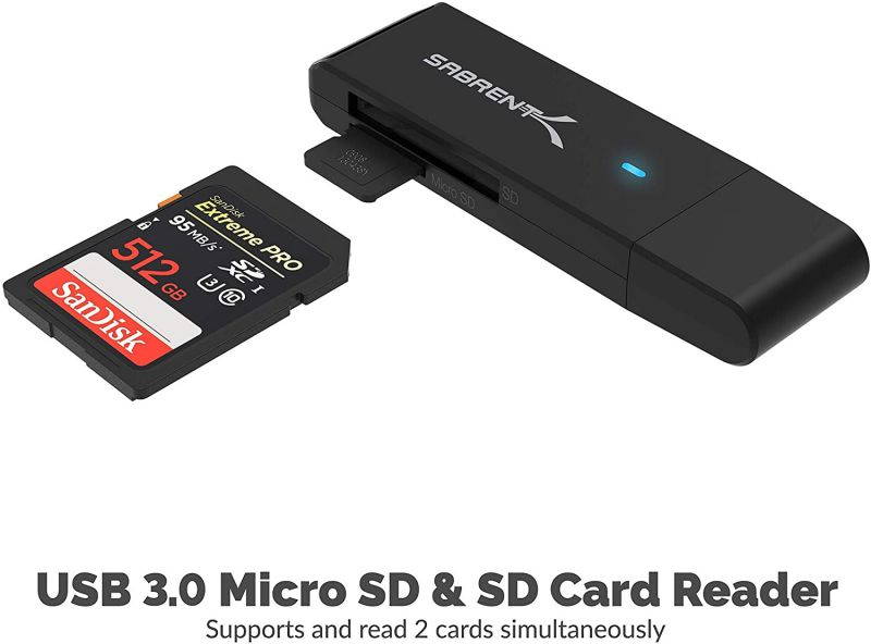 Sabrent USB 3.0 Micro SD and SD Card Reader + USB 3.0 to SSD / 2.5-Inch SATA I/II/IIIHard Drive Adapter
