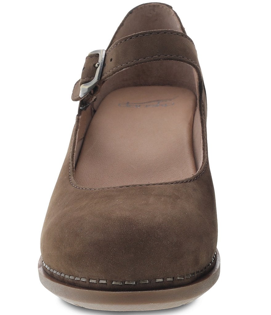 Deltan Tessa Croc-Embossed T-Strap Block Heel Pumps