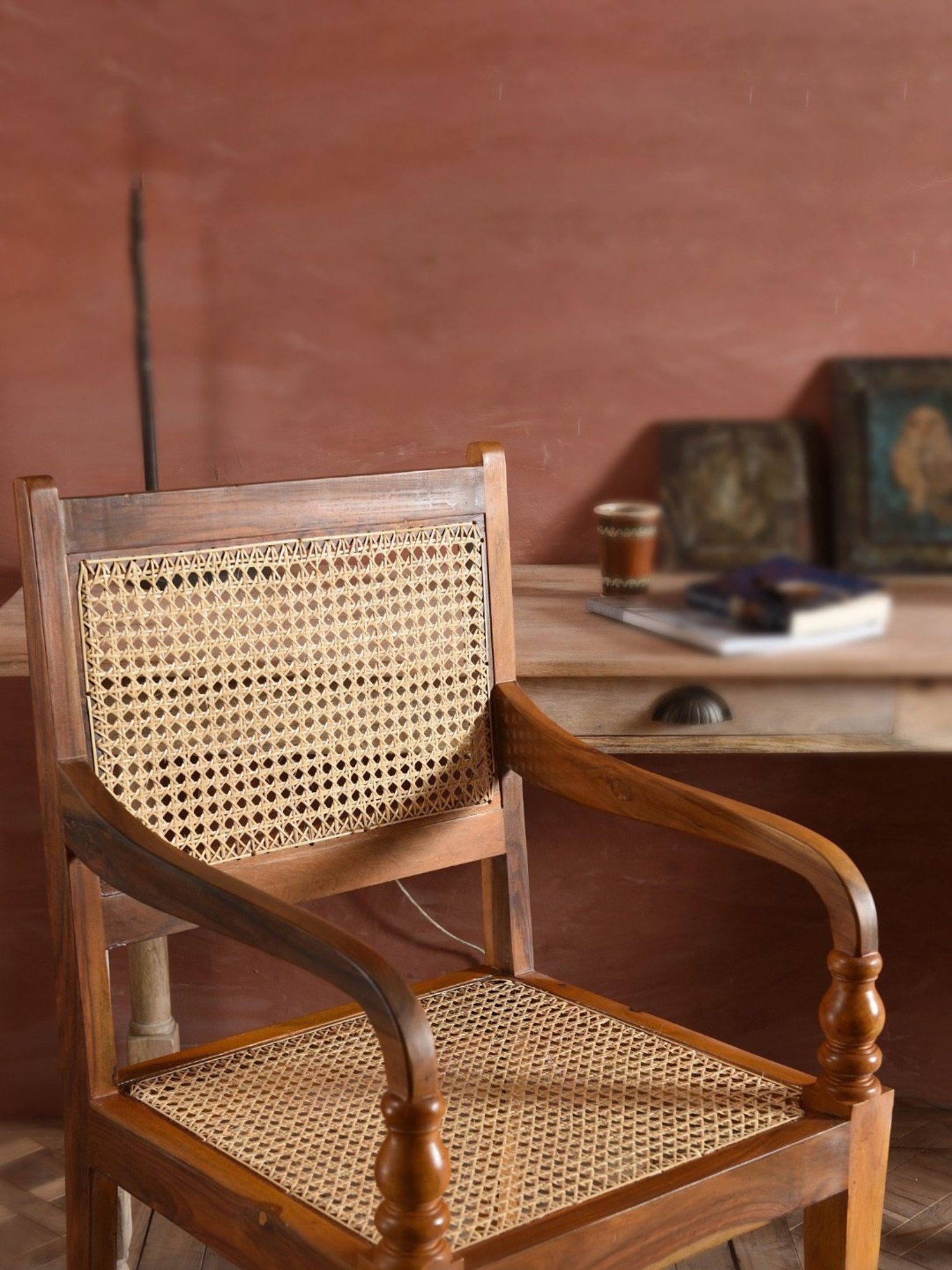 Artisans Rose Trudy Brown Wood Chair