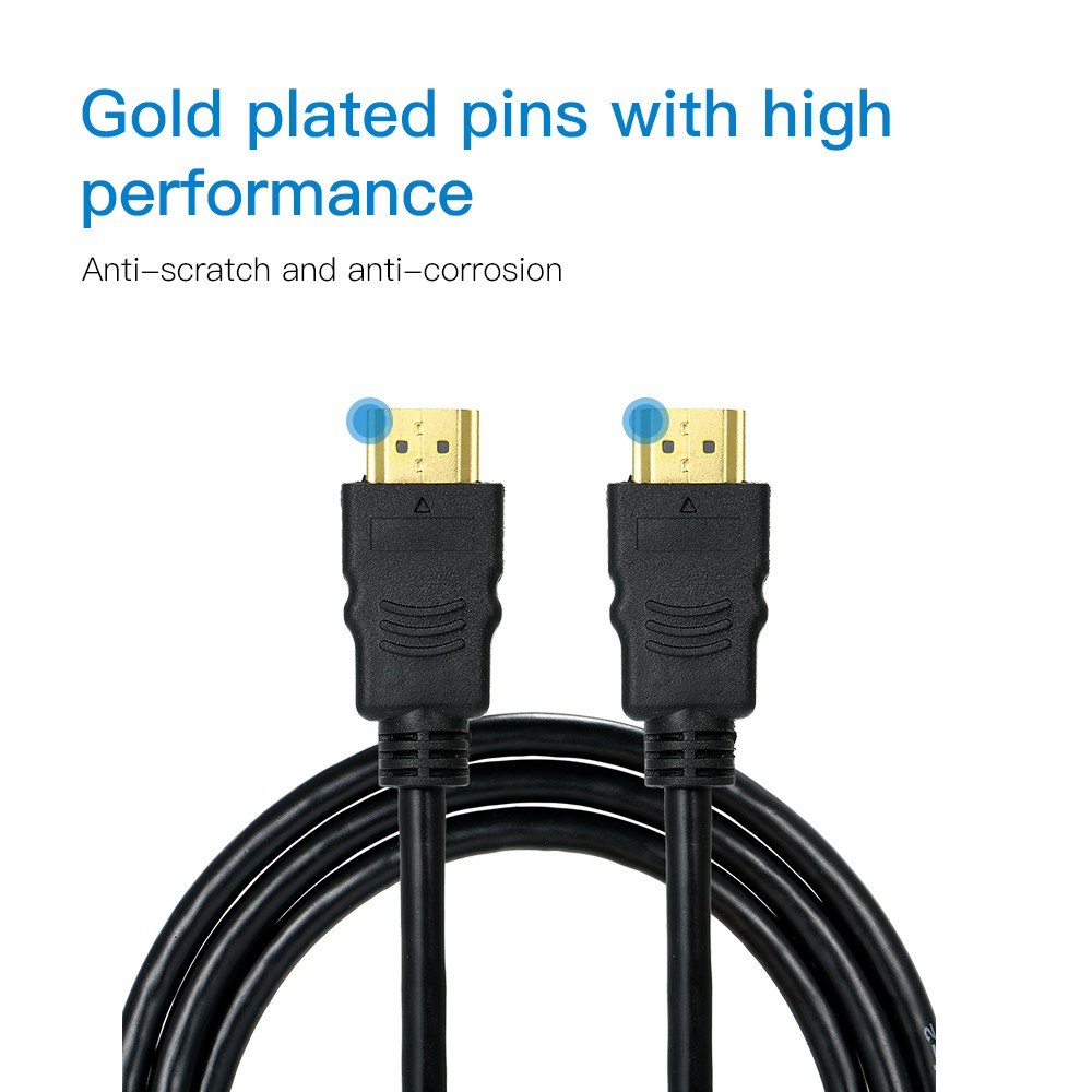 3 in 1 HD Cable Cord HD Male to Male Wire Line + Micro HD Adaptor + Mini HD Adapter 1.5M