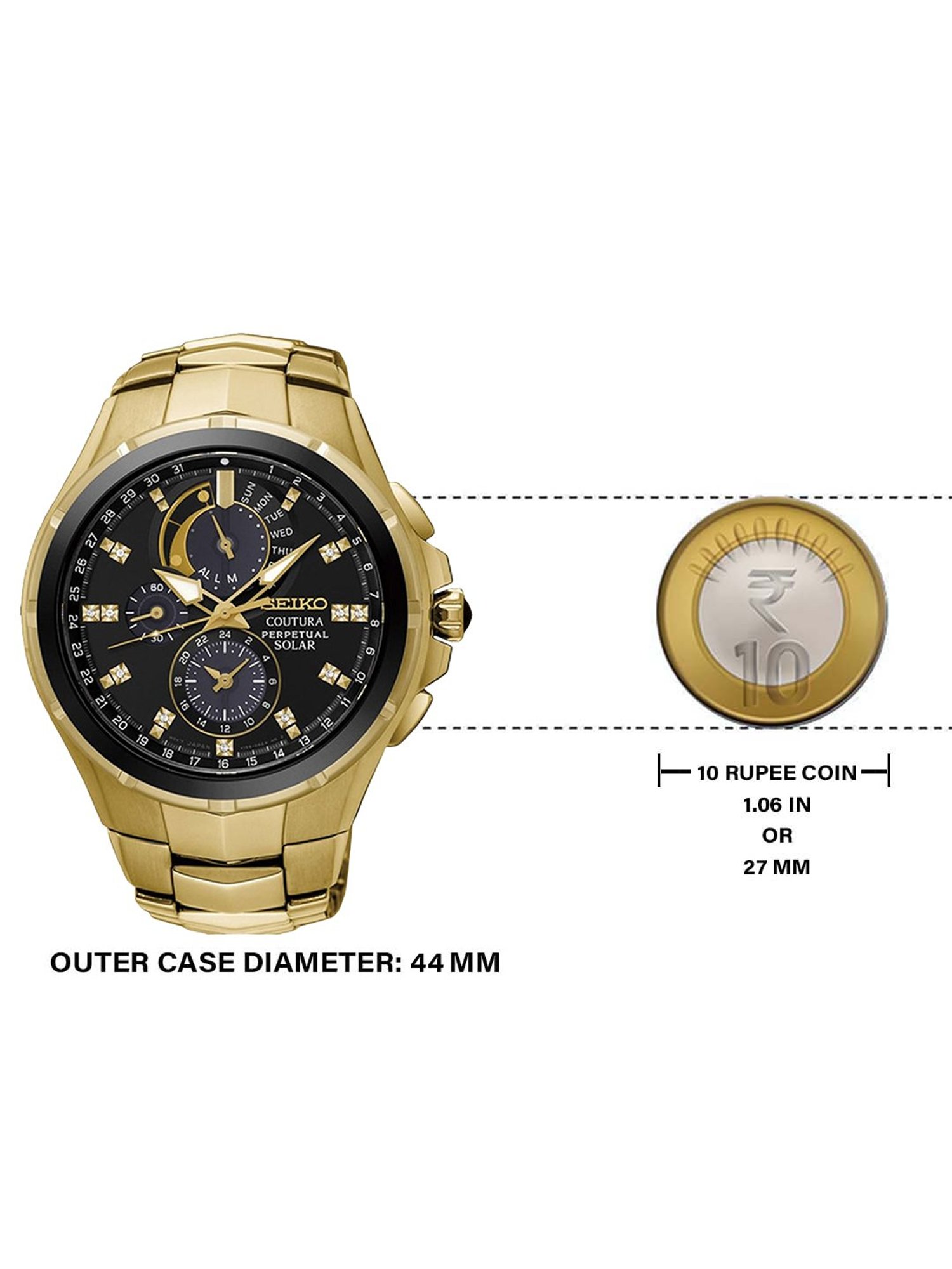 Seiko SSC572P1 Coutura Chronograph Watch for Men