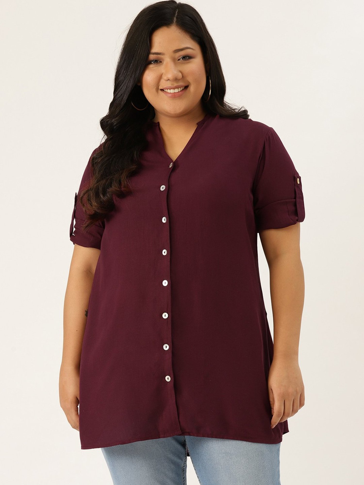 theRebelinme Purple Regular Fit Shirt