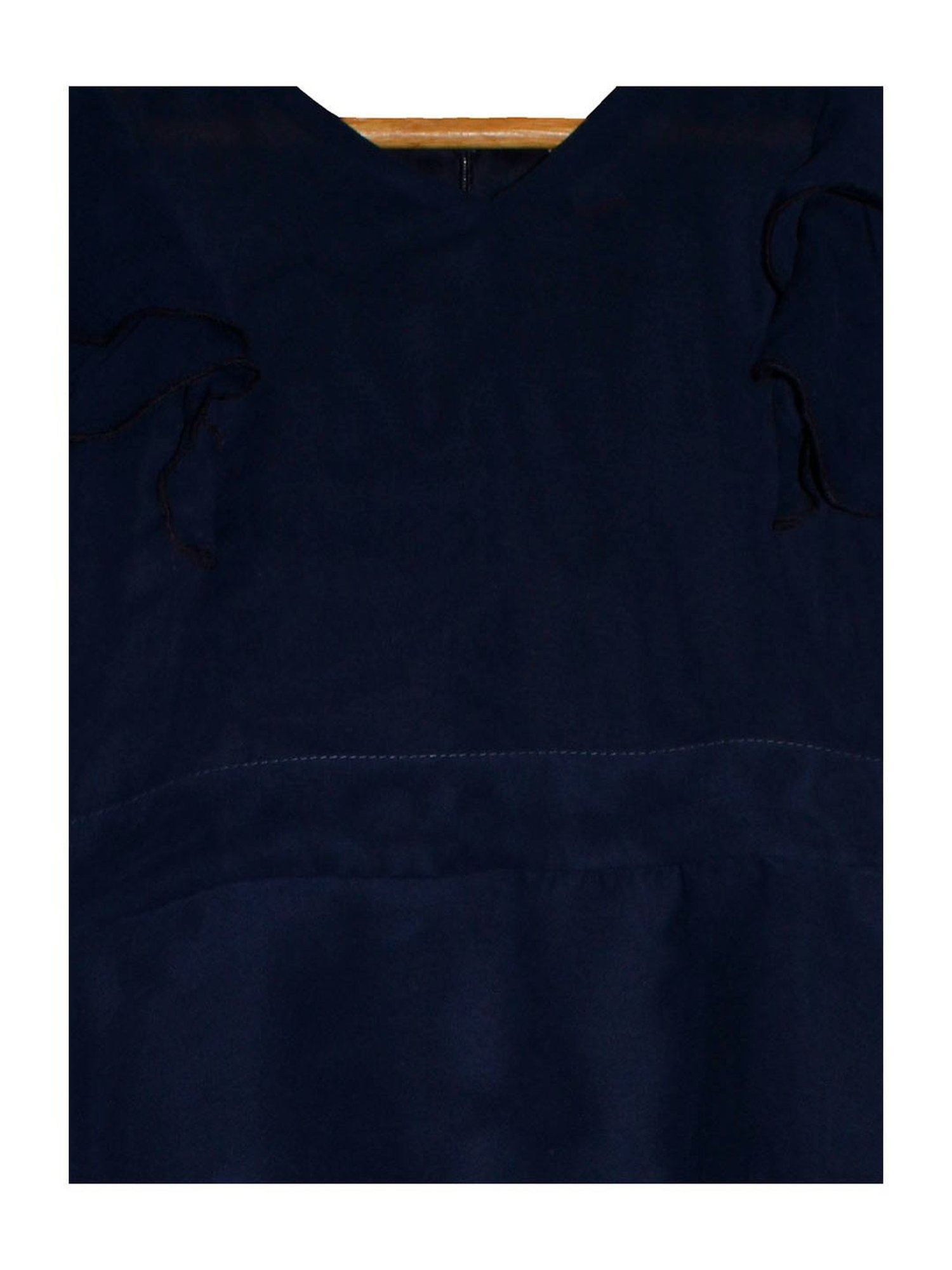 Kiddopanti Kids Navy Solid Dress