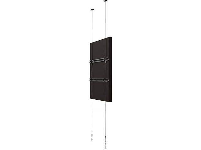Peerless-AV DSF265P Mounting Kit (Ceiling Plate, Floor Plate, Vesa Mount Bracket, 2 Steel Cables) For Lcd / Plasma Panel - Silver - Screen Size: 46 Inch -65 Inch - Ceiling/Floor Mountable