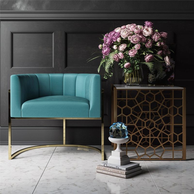 Rooney Accent Chair Teal - CosmoLiving by Cosmopolitan