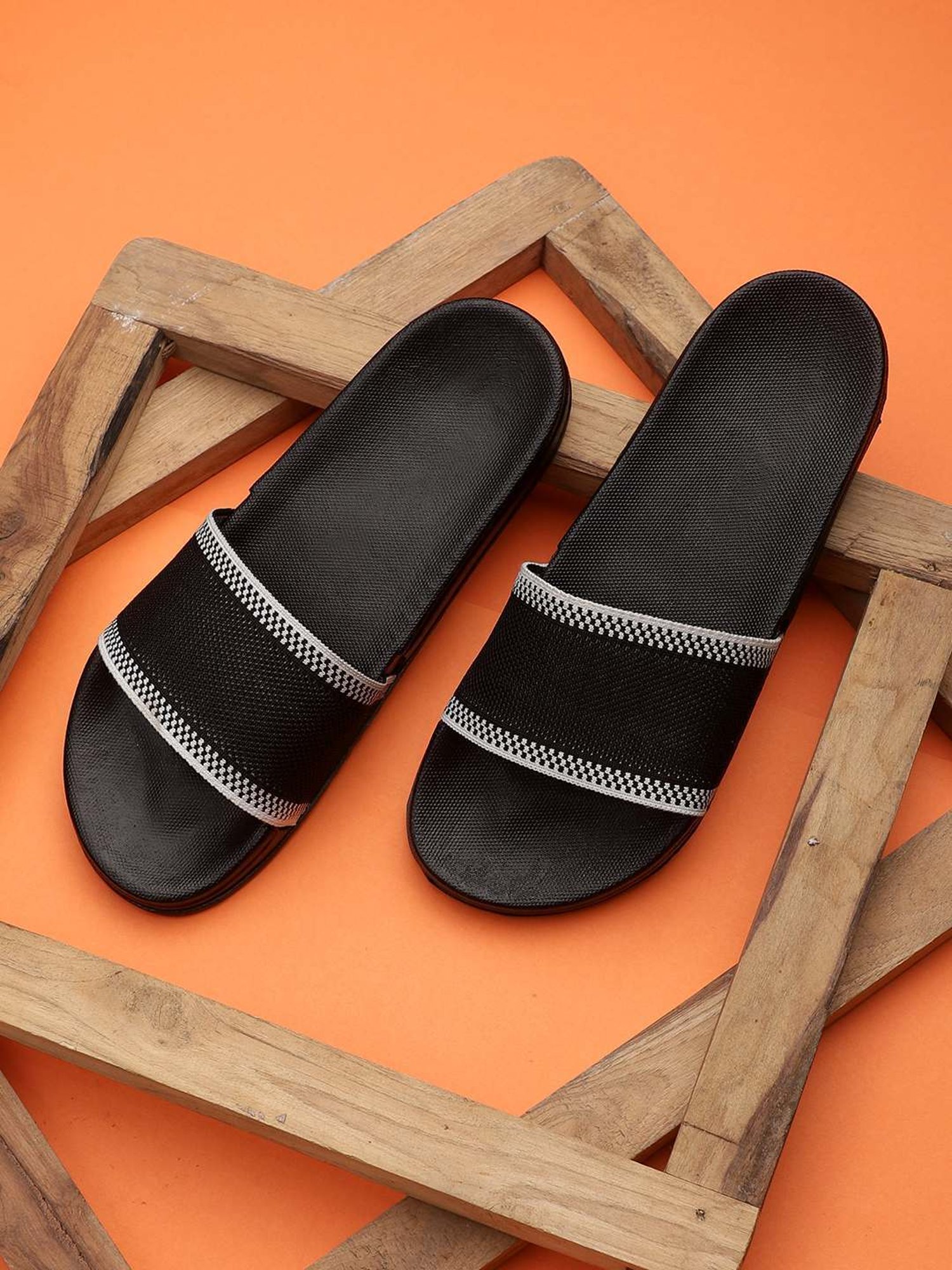 Pampy Angel Men's Black Casual Slides