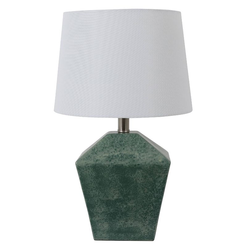 19.5" Carrol Geometric Table Lamp (Includes LED Light Bulb) Soft Turquoise - Decor Therapy