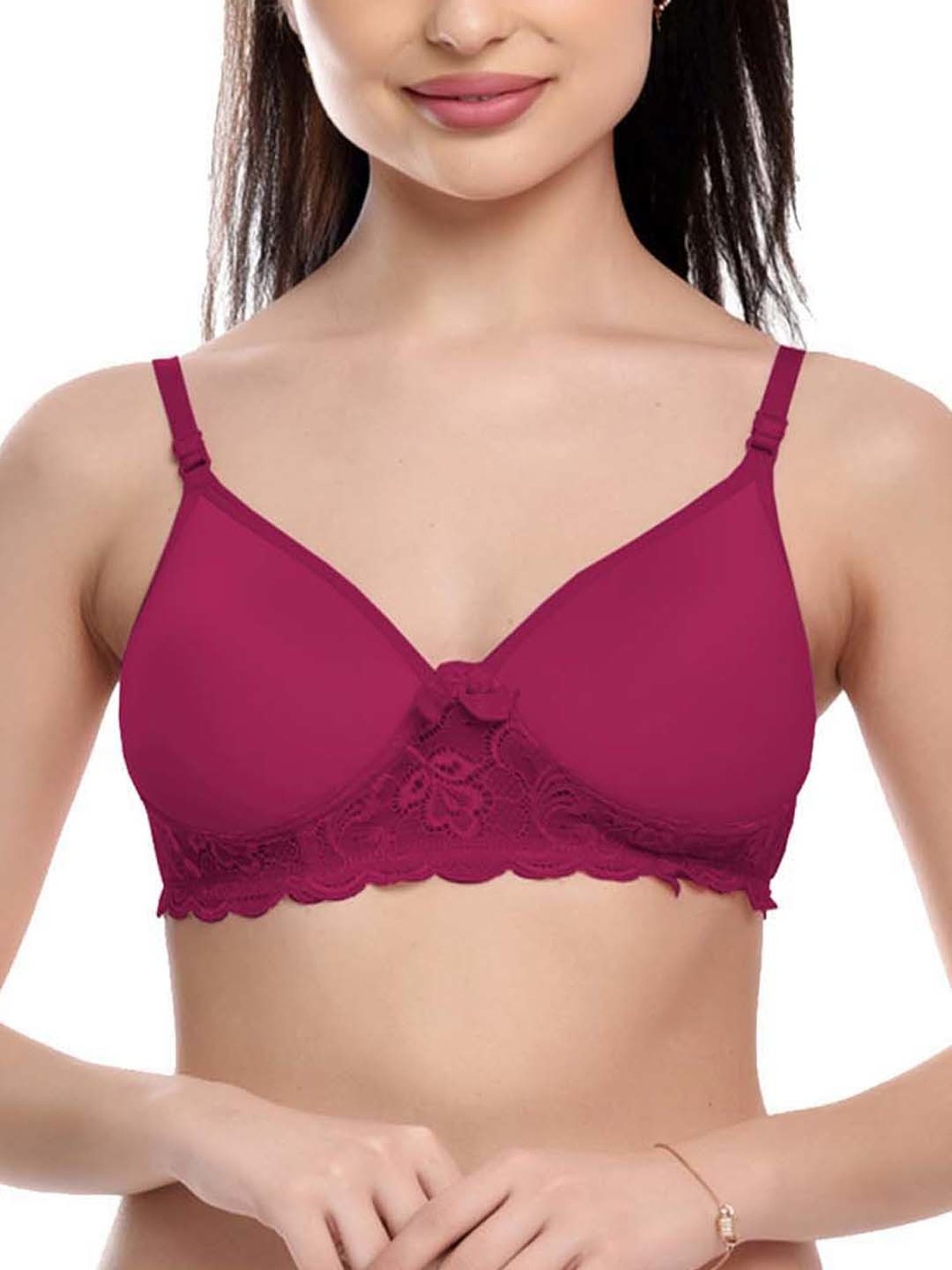 FIMS: Fashion is my Style Multicolored Lace Work Push-Up Bras - Pack Of 4