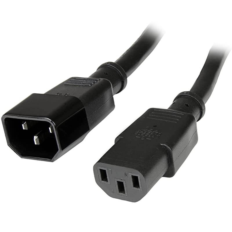 com 3 ft Standard Computer Power Cord Extension - C14 to C13 - Power extension cable - IEC 60320 C14 to IEC 60320 C13 - 3 ft - black - PXT1003