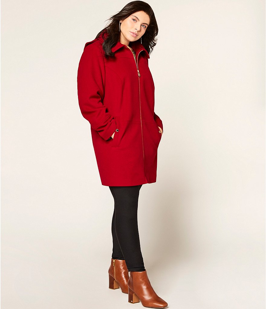 Intro Plus Size Solid Double Knit Tummy Control Leggings