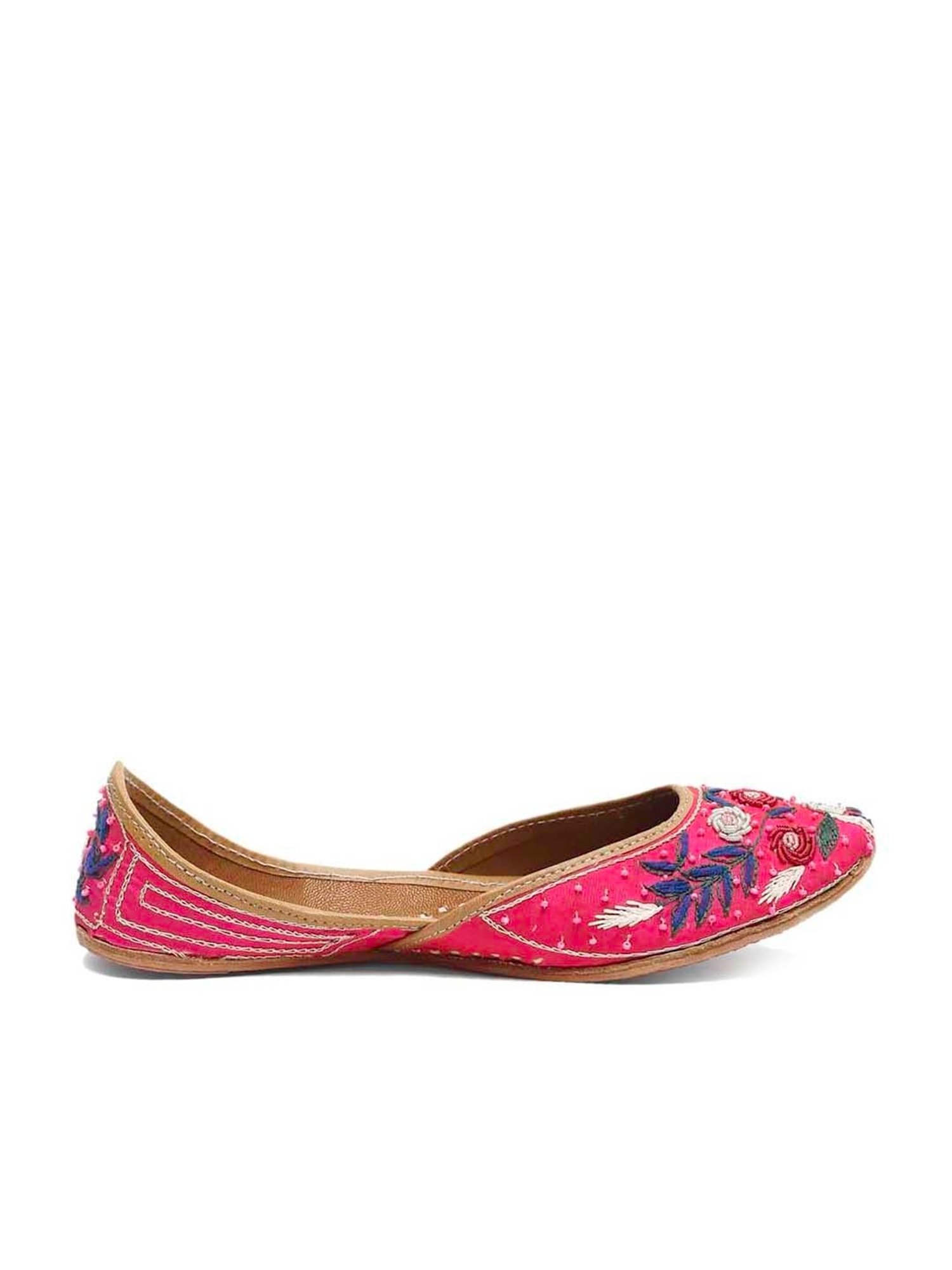Glam Story Women's Pink Ethnic Juttis