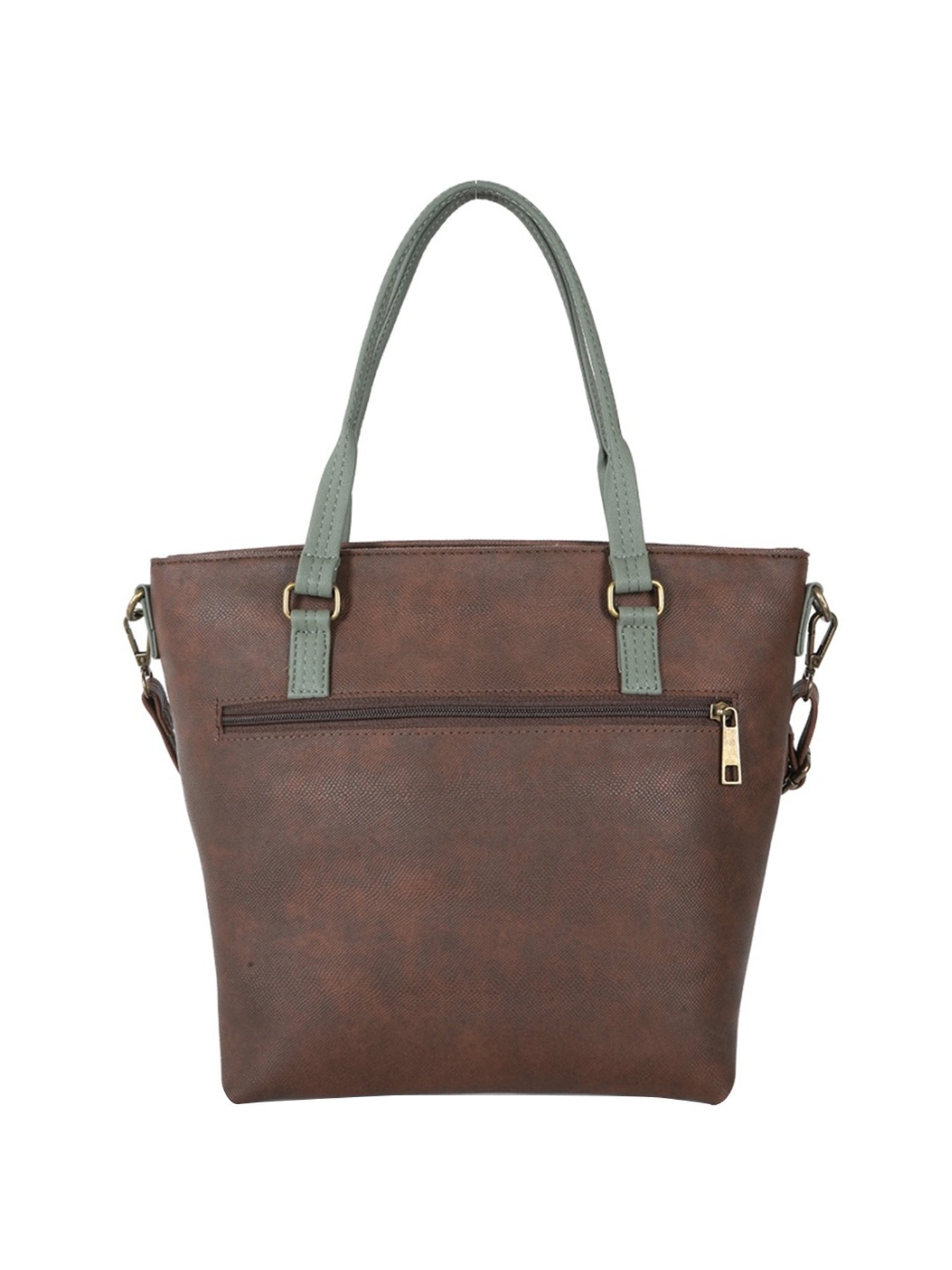 Baggit Intake Trivago Brown Textured Medium Tote Handbag