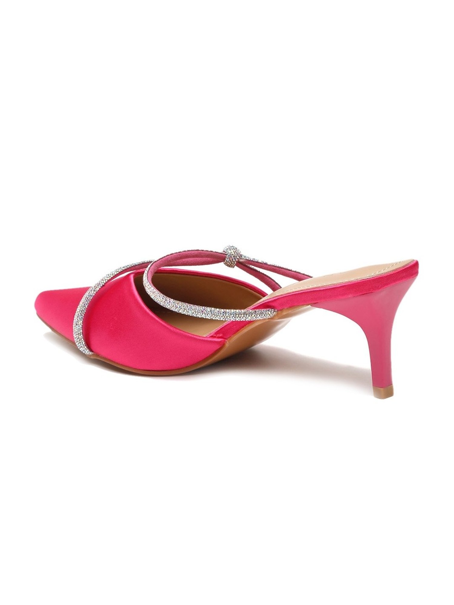 Flat N Heels Women's Pink Mule Stilettos