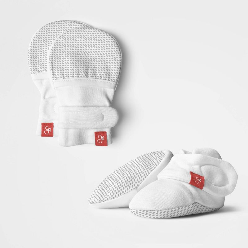Goumi Baby Mittens & Boots - Gray 0-3M