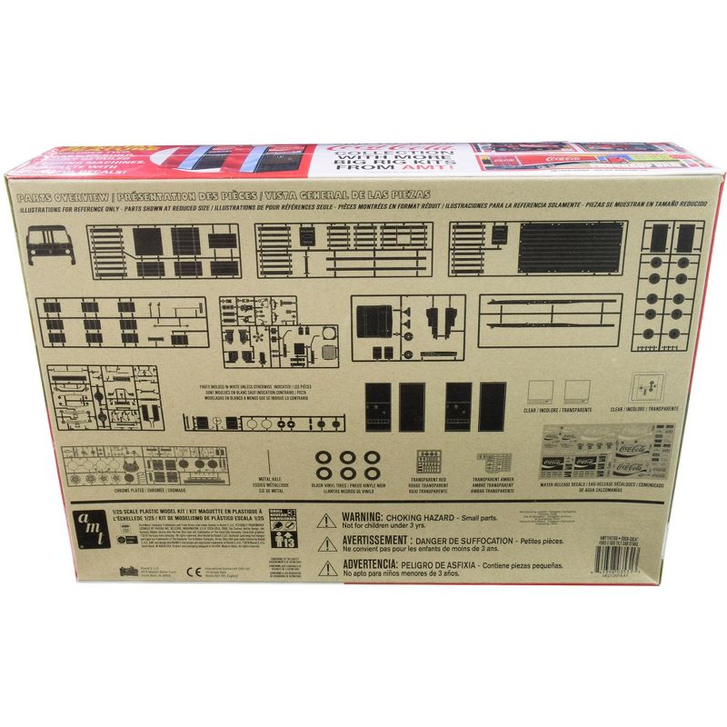 Skill 3 Model Kit Ford C600 Stake Bed Truck with Two "Coca-Cola" Vending Machines 1/25 Scale Model by AMT