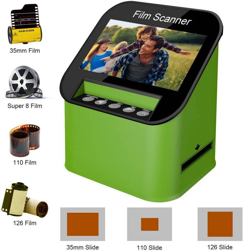 DIGITNOW Digital Film & Slide Scanner, Converts 35mm, 110 & 126 and Super 8 Films & 8mm Film Negatives & Slides to 22 Megapixel JPEG Images Includes 4.3 Inch TFT LCD Display