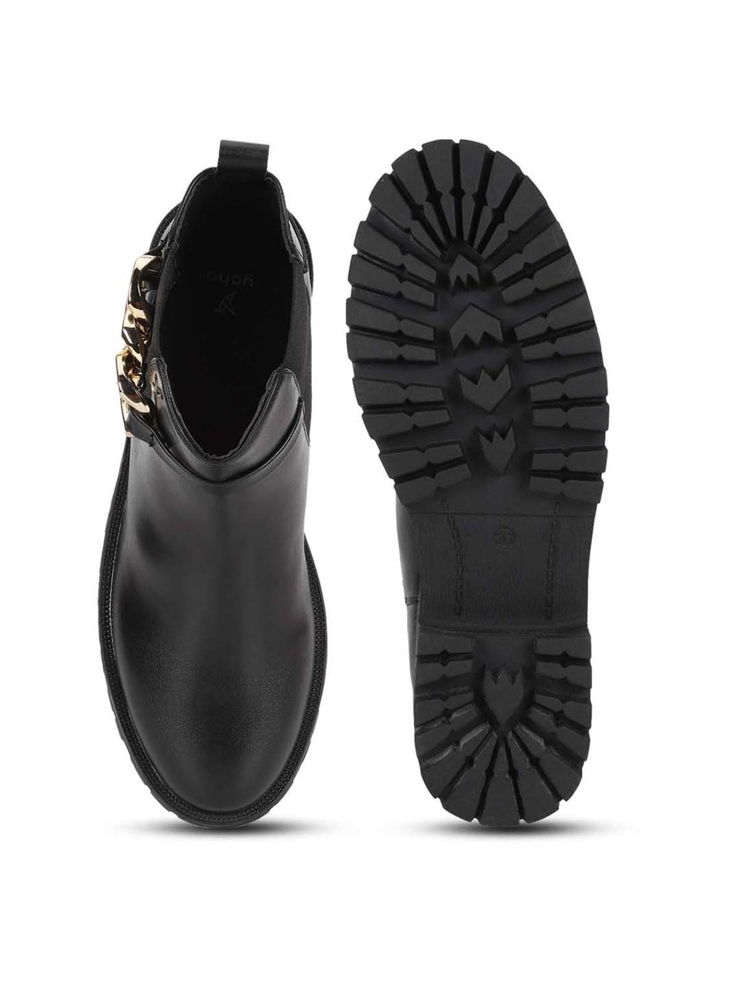 Yoho Women's Black Chelsea Boots