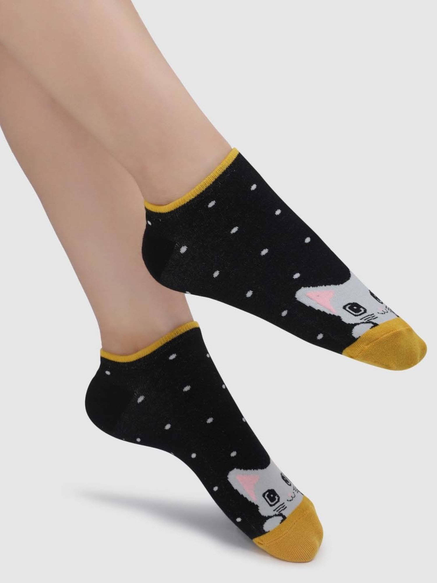 NEXT2SKIN Assorted Color Cotton Sneaker Socks - Pack Of 6