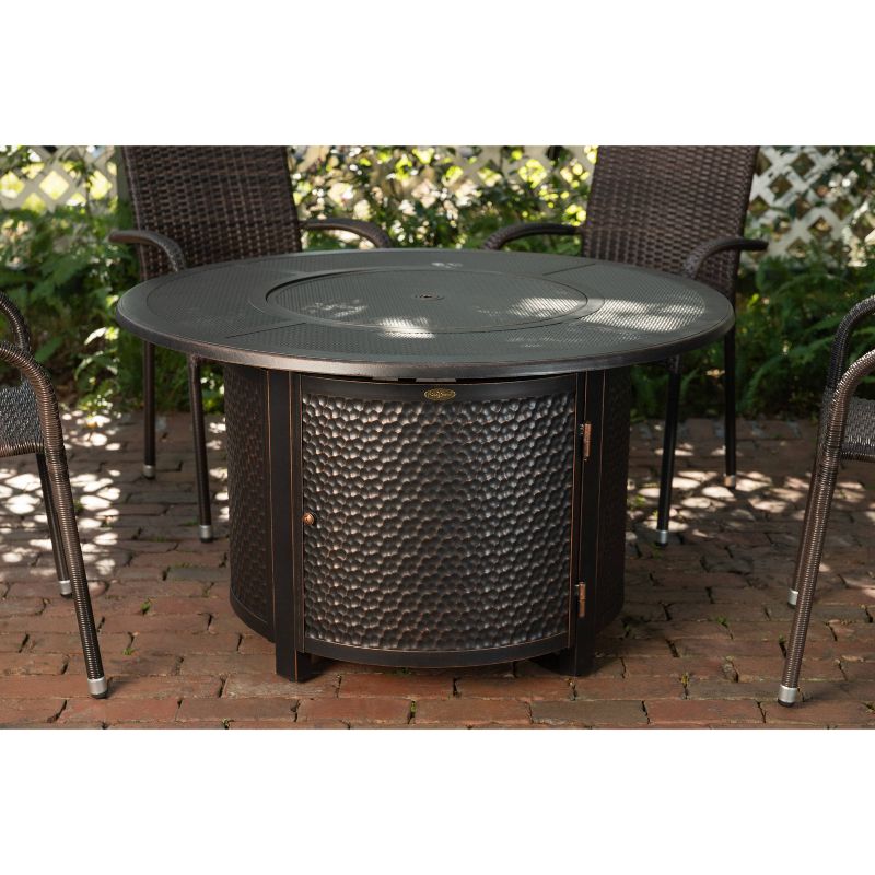 Walkers Round Aluminum  LPG Fire Pit - Fire Sense