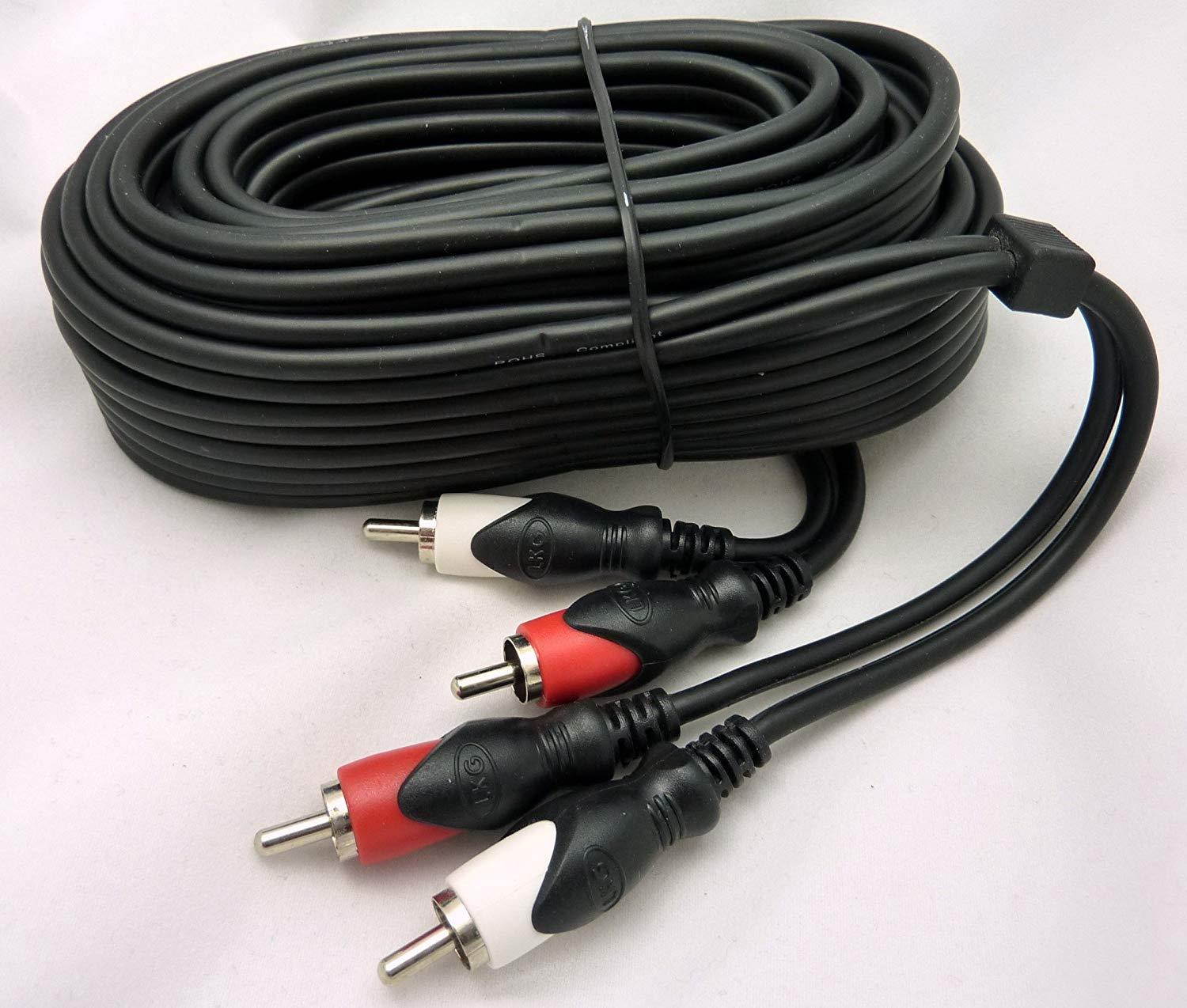 RCA Shielded Stereo Male to Male Jumper Cable - 25' : CA39