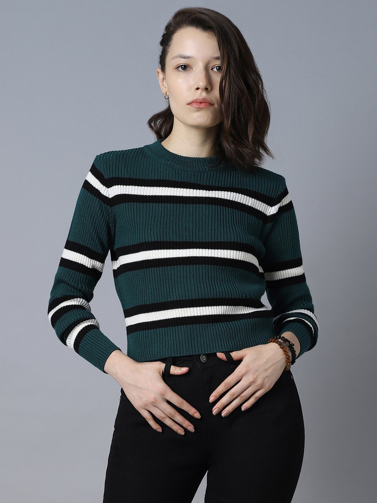 High Star Multicolor Striped Sweater