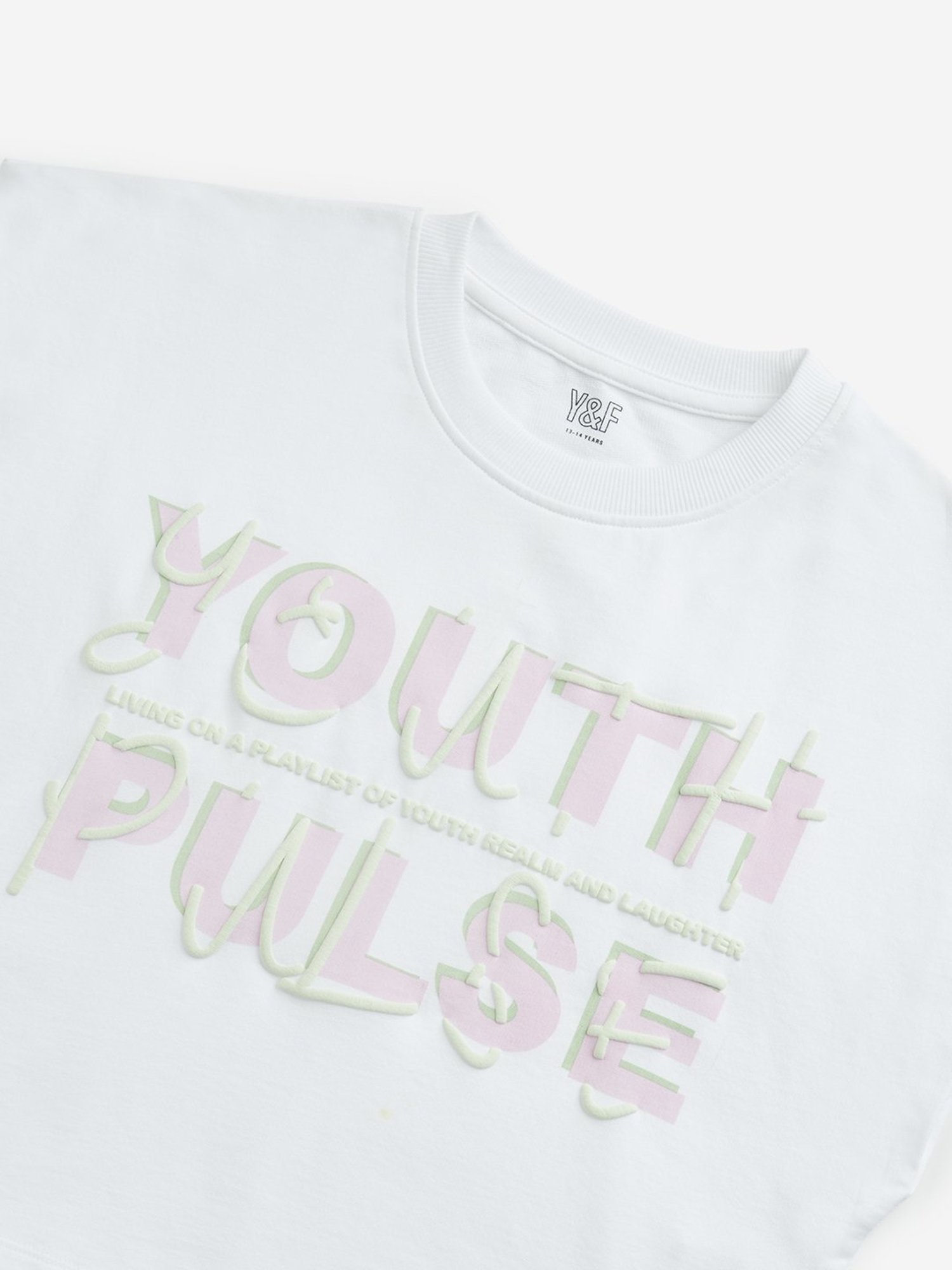 LilPicks Kids Teal Solid Crop Top