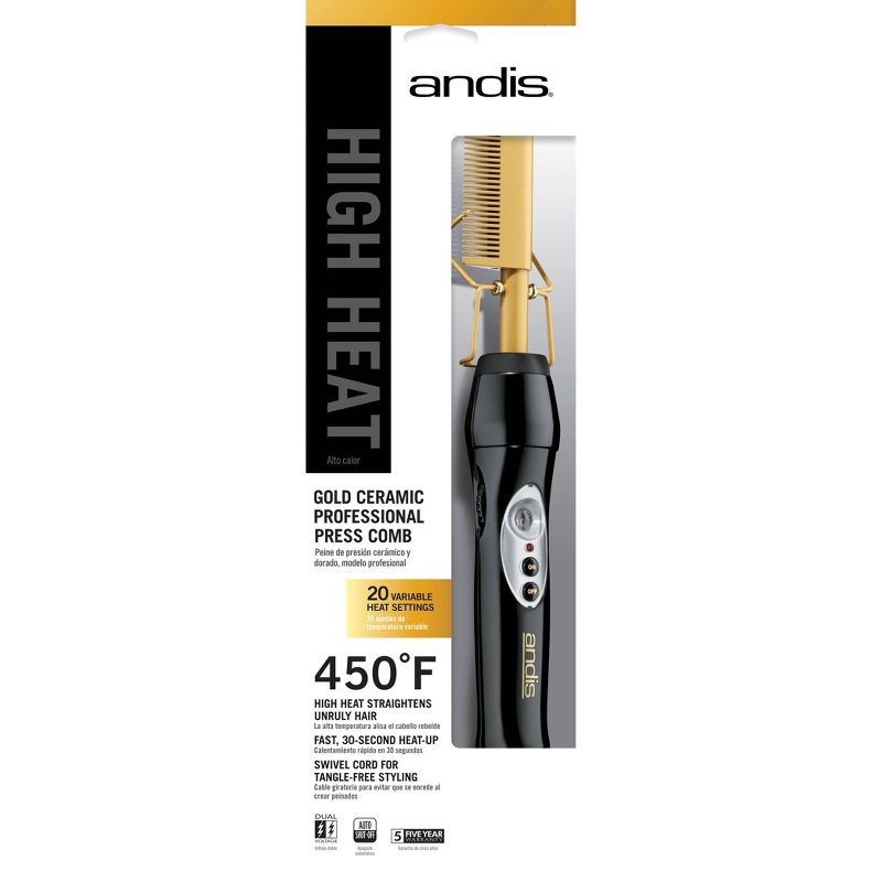 andis High Heat Press Comb