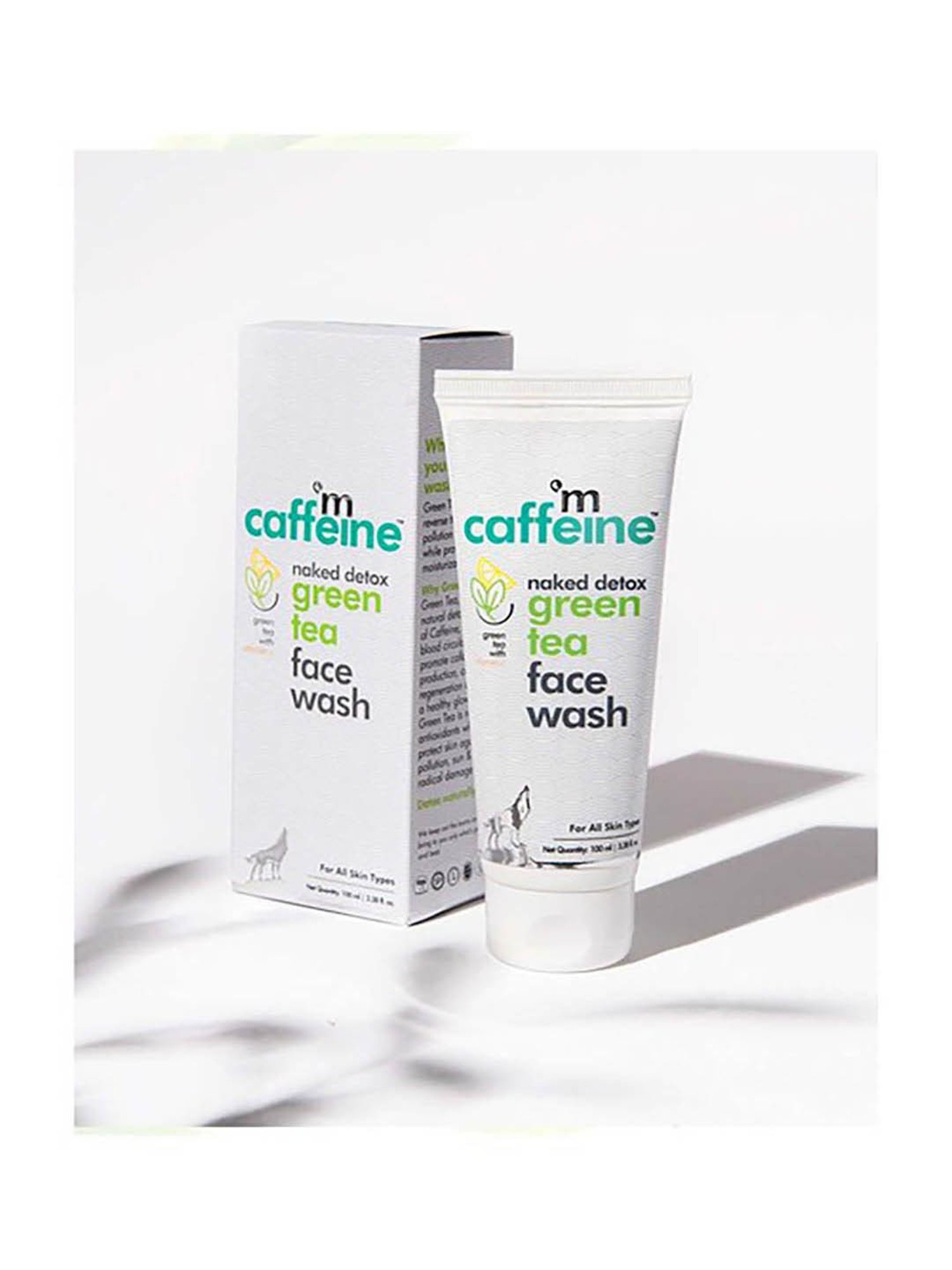 mCaffeine Naked Detox Dirt Removal Green Tea Face Wash - 100 ml