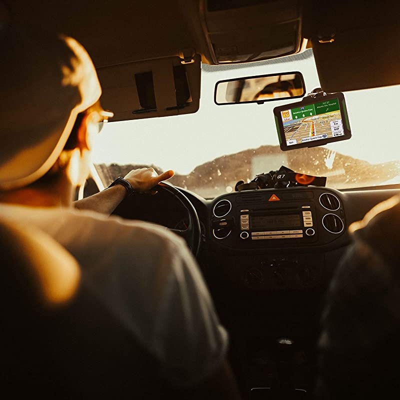 GPS Navigation for Car,  7&rdquo; Touch Screen 8GB Real Voice Spoken Turn-by-Turn Direction Reminding Navigation System for Cars, Vehicle GPS Satellite Navigator with Free Lifetime Map Update (Black)