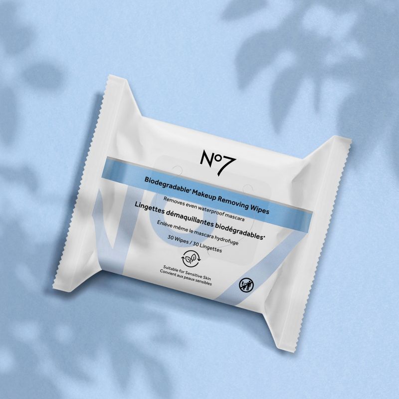 No7 Biodegradable Makeup Removing Wipes - 30ct