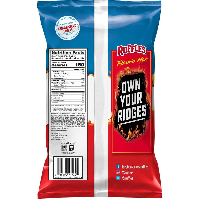 Ruffles Flaming Hot Potato Chips - 8.5oz