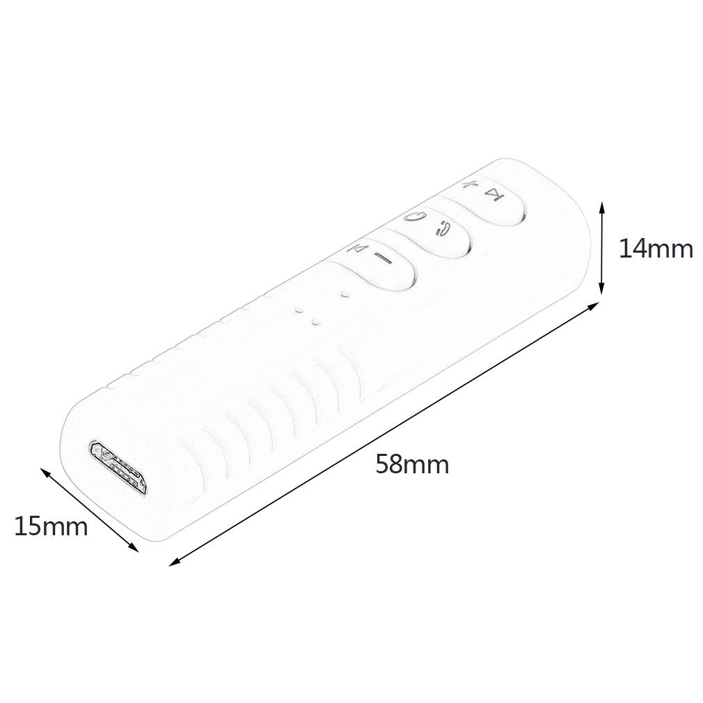 ESTONE AX-03 3.5mm Bluetooth Stereo Headphone Earphone Audio Receiver Adapter Converter, White