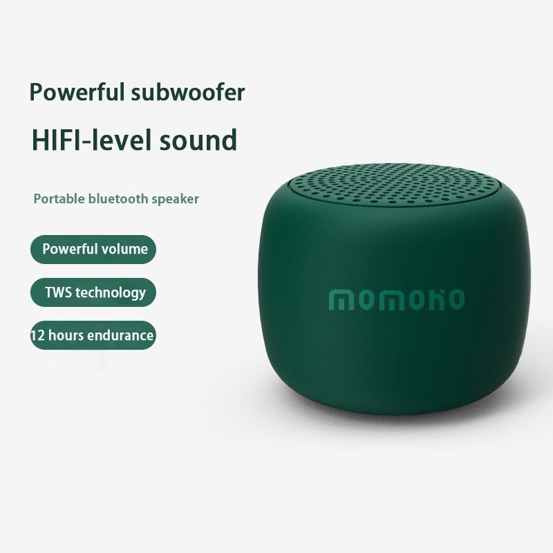 MOMOHO 7.6cm*6cm Bluetooth Speaker Portable Wireless Speaker Sound System 3D Stereo Music Player USB TF Card Radio Subwoofer
