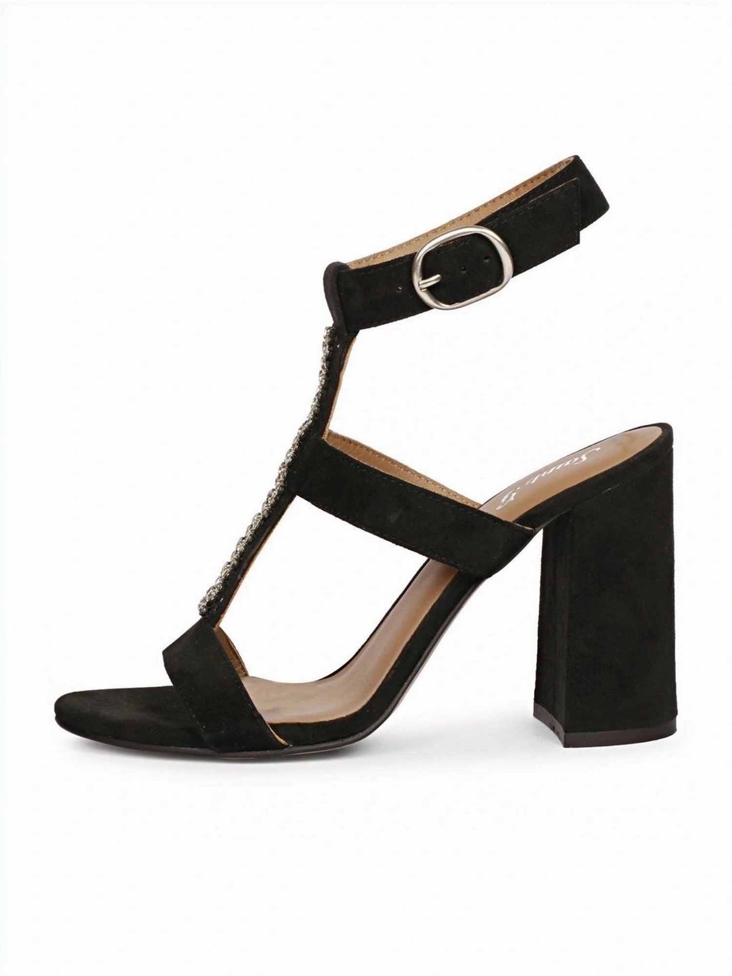 Saint G Women's Black Ankle Strap Sandals