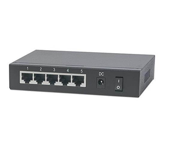 Intellinet PoE-Powered 5-Port Gigabit Switch with PoE Passthrough