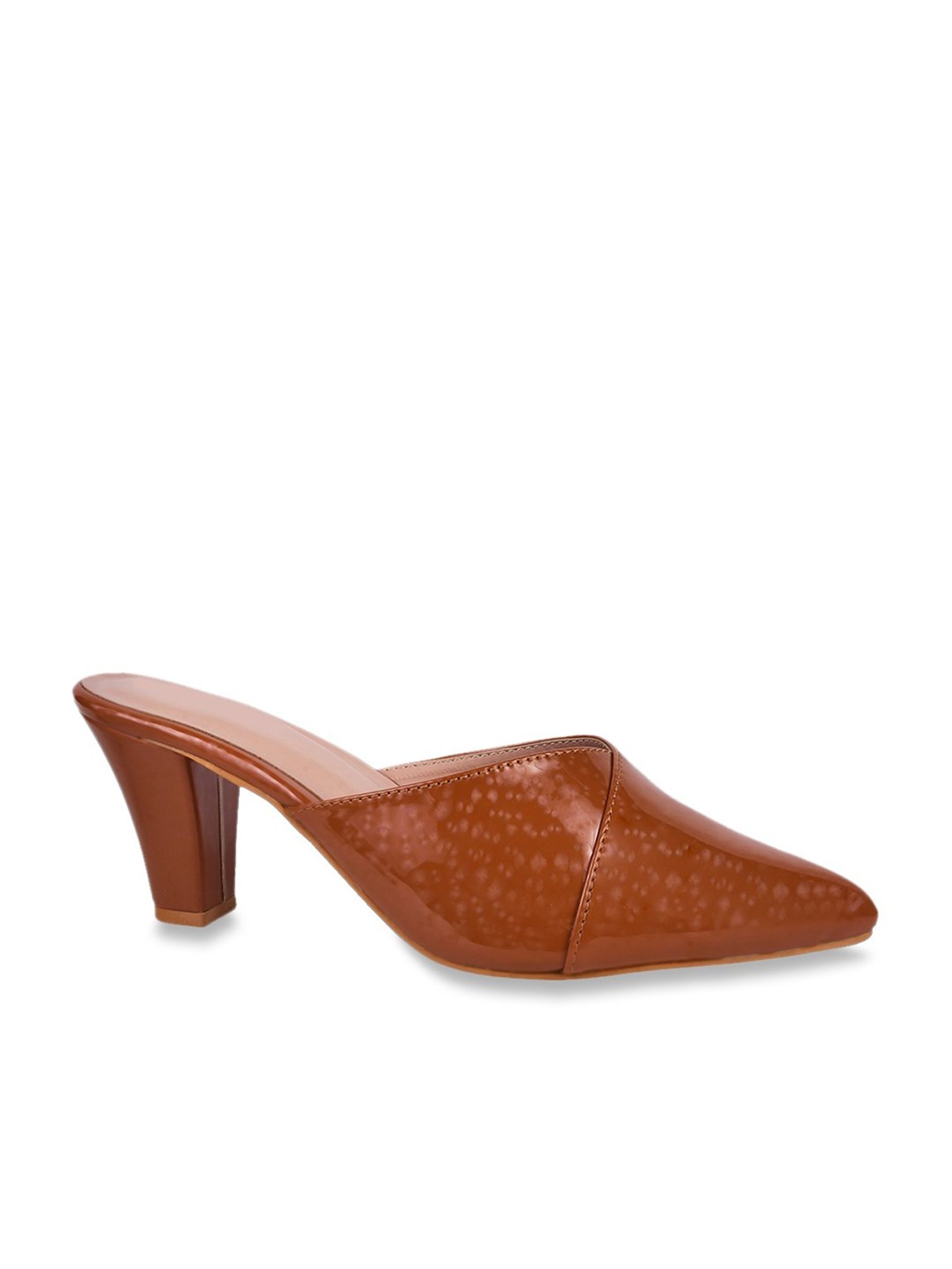 The White Pole Women's Brown Mule Shoes
