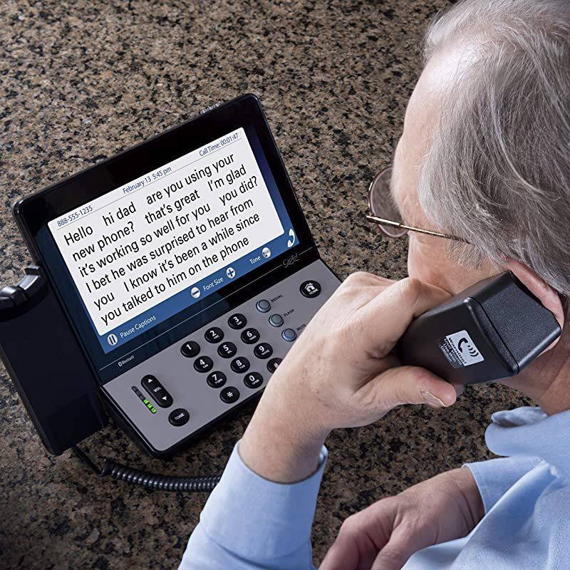 2400i Captioned Telephone Large Touch-Screen Captioned Telephone with 40dB Amplification