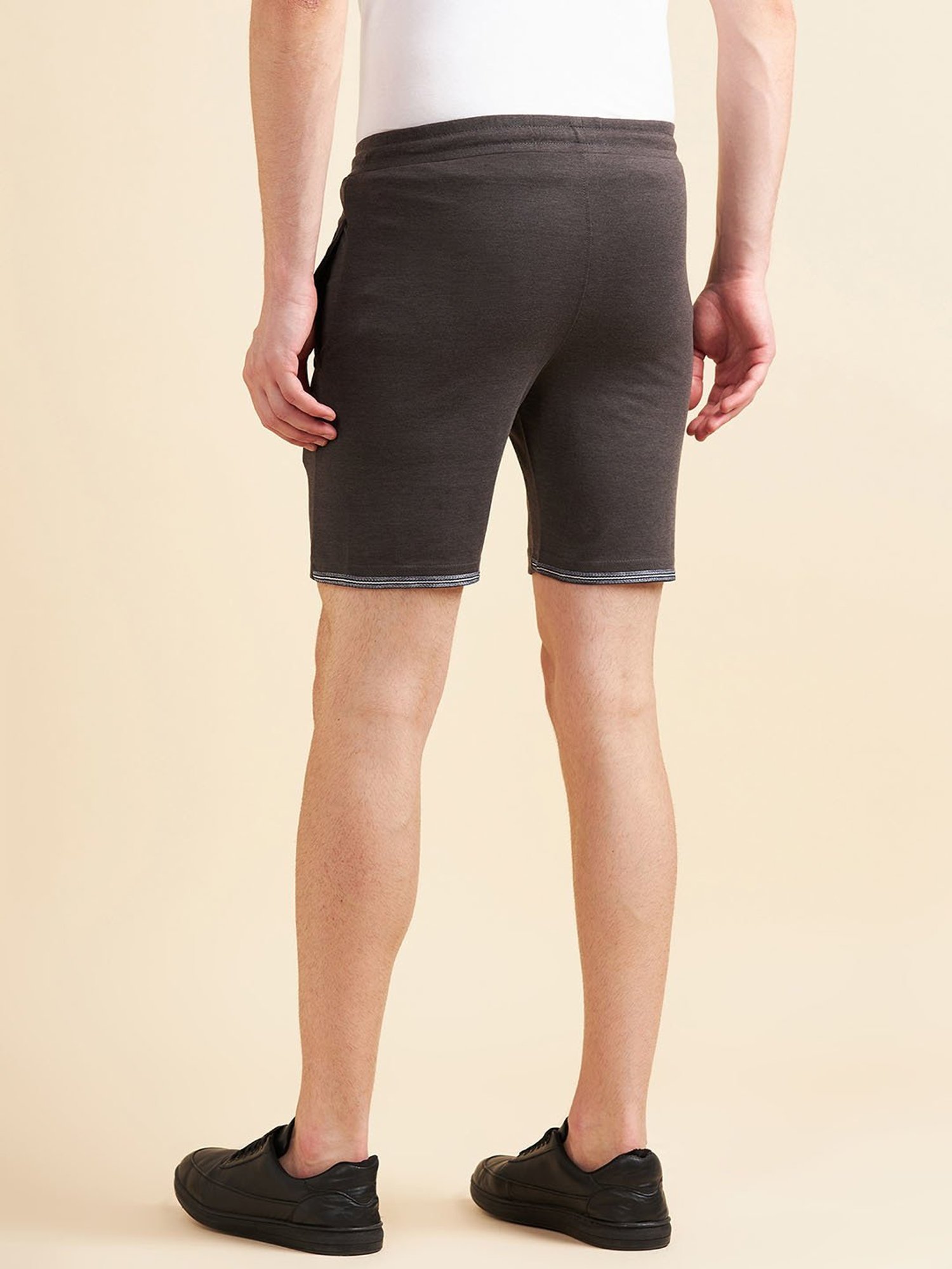 Sweet Dreams Charcoal Cotton Regular Fit Shorts