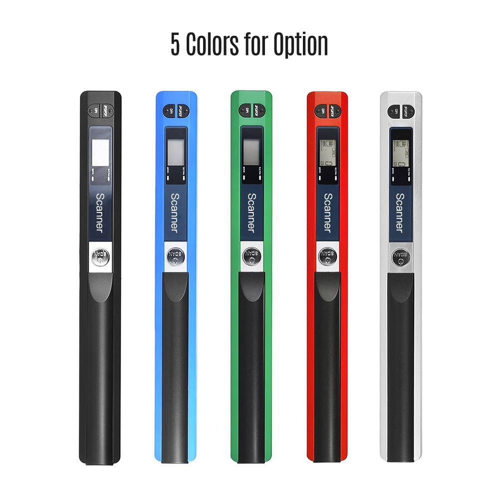 Portable Handheld Wand Wireless Scanner A4 Size 900DPI JPG/PDF Formate LCD Display with Protecting Bag and 8GB TF Card  for Business Document Reciepts Books Images