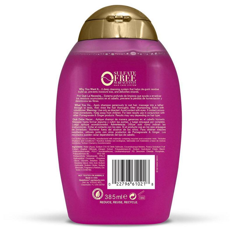 OGX Detoxifying + Pomegranate & Ginger Shampoo - 13 fl oz
