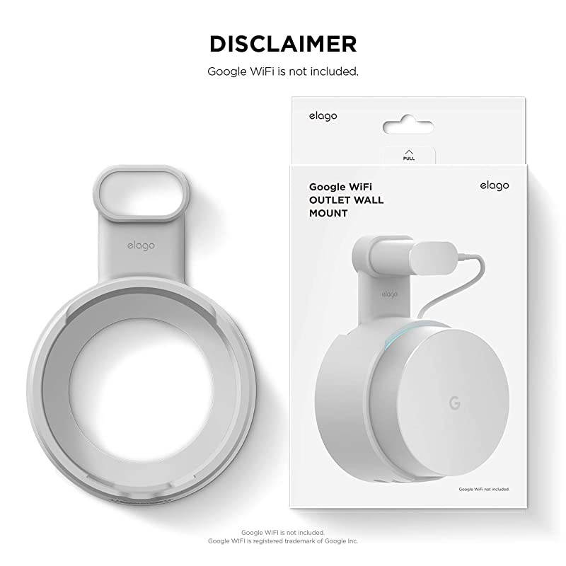 Google WiFi Wall Mount Easy to InstallMove No Screws Needed Cable Management Space Saving Light Grey