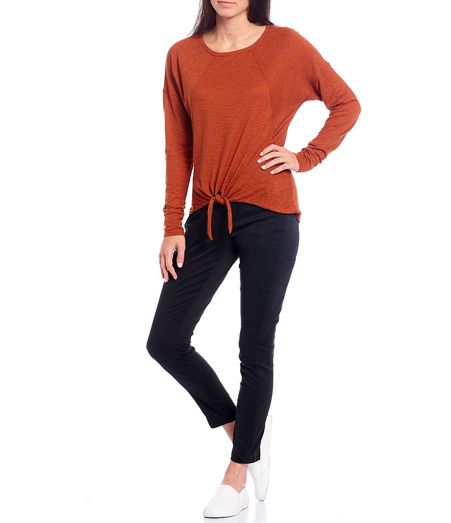 prAna Haddie Long Sleeve Knot Front Top